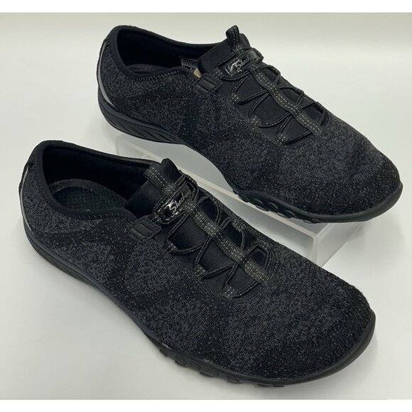 Skechers Women's sneakers Relaxed Fit Breathe Easy Infi Knit Size 9 Black Gray - Picture 2 of 9